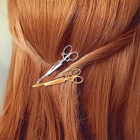 ⚜️[𝟯/$𝟭𝟴]⚜️NEW 2 Scissors Hairpins Minimalist Set - Picture 7 of 14